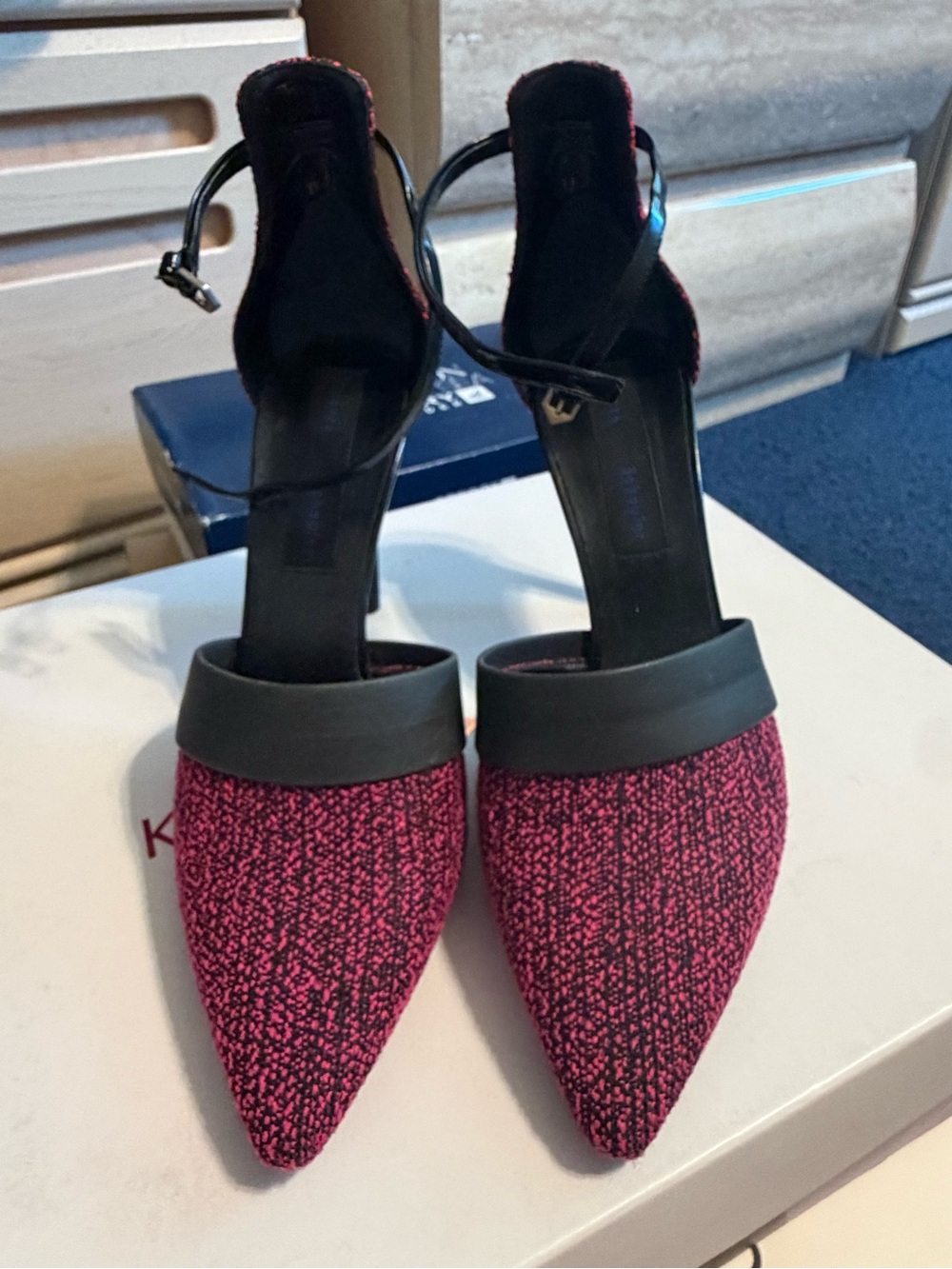 Proenza Schouler Pink and Black Pointed toe heels